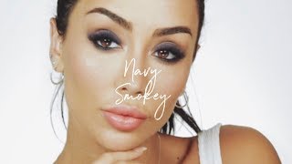 TUTORIAL  Navy Smokey Makeup [upl. by Llerihs]