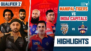 Qualifier 2  Manipal Tigers VS India Capitals  Highlights Match  Legends League Cricket 2023 [upl. by Nivan]