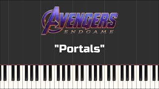 Avengers Endgame  Portals Synthesia Piano [upl. by Yvad357]