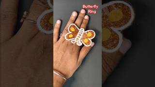 Easy Butterfly Ring Craft New Creative Craft ideas butterfly ring insects trending art craft [upl. by Deragon]