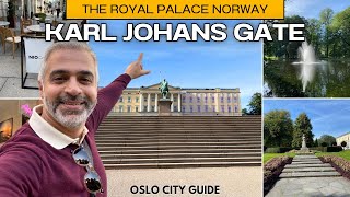 The Royal Palace Norway  Karl Johans Gate Oslo [upl. by Annadiana]