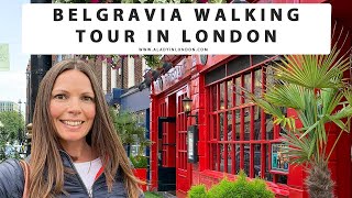 BELGRAVIA WALKING TOUR IN LONDON  Elizabeth Street  Motcomb Street  Orange Square  Mews [upl. by Anelej]