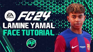 EA FC 24 FACE LAMINE YAMAL  STATS  Pro Clubs Face Creation  CAREER MODE  LOOKALIKE BARCELONA [upl. by Grail799]