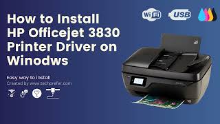 How to Install HP Officejet 3830 Printer Driver on Windows 11 10 8 81 7 [upl. by Britte]