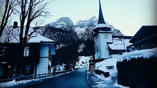 Switzerland 🇨🇭 driving in Switzerland 🚗 Erlenbach to Gstaad  Glacier 3000 ❄️WINTER Roads❄️ [upl. by Latsirc]