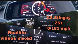 Corvette C8 0180 mph made by mixing reallife videos [upl. by Emile]