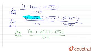 Evaluate the following limits limxto43sqrt5x1sqrt5x [upl. by Newel]