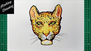 How to Draw a Leopard Face [upl. by Shriner305]