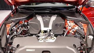 New 2019 Infiniti Q60 Red Sport 400  How To Open Hood amp Access Engine Bay [upl. by Eden837]