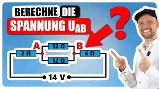 Spannung zwischen A und B berechnen Reihen und Parallelschaltung [upl. by Scarrow]