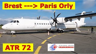 Brest → Paris Orly  ATR 72500 Chalair  Flight report [upl. by Hugh]