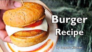 Simple Burger Recipe with Crispy Patties Burger [upl. by Halle]