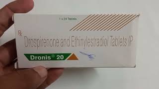 Dronis 20 Tablet  Drospirenone amp Ethinylestradiol Tablet ip  Dronis 20 mg Tablet Uses Dosage Hindi [upl. by Thordis]