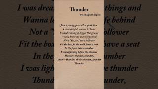 thunder lyrics imagedragons songlyrics [upl. by Deckert]