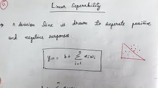 20 Linearly separable Neural networks Linear separability in neural networksLinearly separable [upl. by Neelac]