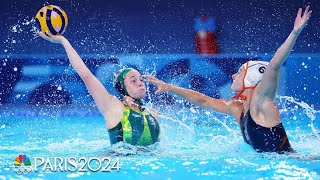 Australia Netherlands play to THRILLING water polo penalty shootout  Paris Olympics  NBC Sports [upl. by Inot46]