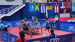 Tsenaye amp GiannaJam vs Dominican Rep U19Girls Doubles 2024 27th Carib RegTT Youth ChampDay4 [upl. by Adelheid]