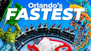 Top 10 Fastest Thrill Rides in Orlando  Disney World Universal Studios amp SeaWorld [upl. by Ylra]