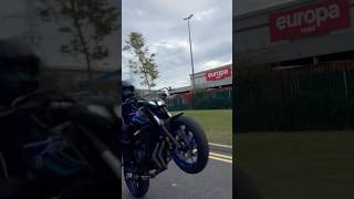 Yamaha MT07 Sound Aggressive Black Widow Failed Wheelie💥💨 mt07 yamaha motorcycle shorts [upl. by Nhor]