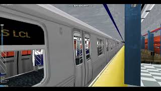 Openbve R153A P Train Arrives and Leaves at 7th Avenue Penn Station [upl. by Oicinoid746]