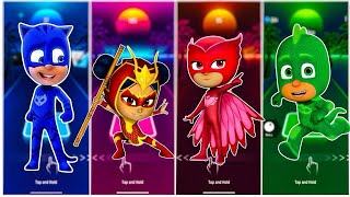 Catboy 🆚 Owlette 🆚 Gekko 🆚 Romeo  PJ Masks  Tiles Hop EDM Rush [upl. by Hanni147]