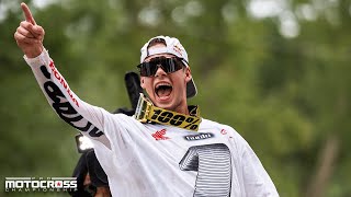 Pro Motocross 450 Class Highlights  Ironman National 2023 [upl. by Nerak]