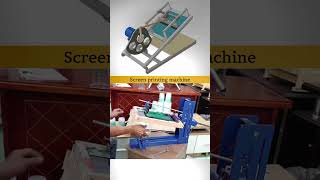 Manual screen Printing machine mechanical 3ddesign mechanism engineering cad innovation [upl. by Rosemarie]