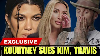 Kourtney Kardashian Sues Kim K For Kissing Travis Barker In Front Of Her [upl. by Annaiv789]