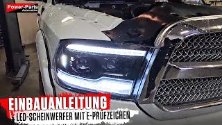 Einbauanleitung LED Scheinwerfer RAM 1500 Gen4  PowerParts Automotive [upl. by Ahsinawt]