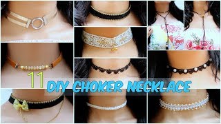 DIY 11 Quick And Easy Choker Necklace [upl. by Letsyrc]