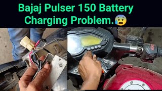 Bajaj Pulser 150 cc bs3 bike Battery Charging problem  Regulator Naya lagane ke baad vi problem [upl. by Landbert]