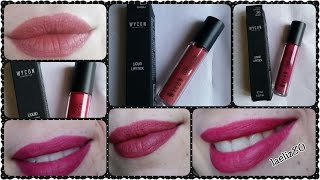 Liquid Lipstick Wycon  Swatches sulle labbra e review [upl. by Dirfliw]