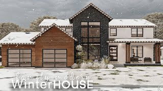 Bloxburg  Winter Family House 100k No Large Plot  Roblox bloxburg House Build [upl. by Erie79]