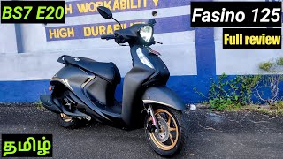 Yamaha Fasino 125 BS7 OBD2 E20 2023 modelfull reviewfeatures118 lakhs 🤯66kmpl😎mileageதமிழ் [upl. by Allebram]