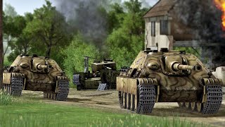 JAGDPANTHERS vs CHURCHILL TANKS in NORMANDY  Gates of Hell [upl. by Aillemac]