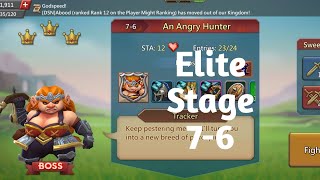 Lords mobile Elite stage 76 f2pAn angry hunter Elite stage 76 [upl. by Anasxor]