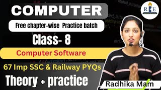 Computer revision with PYQs Class8 Computer Software  SSC RRB NTPC DSSSB [upl. by Lamrert]