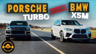 2021 Porsche Cayenne Turbo Coupe vs BMW X5M vs X6 M50  SUV Drag Race  Sponsored by MotorEnvycom [upl. by Enihpled773]