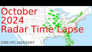 October 2024 US Weather Radar Time Lapse Animation [upl. by Gnurt97]