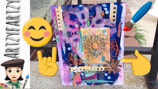 Zentangle Tiles meets Art Journaling [upl. by Hailahk]