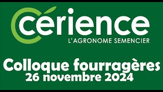 Cérience  Colloque fourragères 26 novembre 2024 [upl. by Hoban]