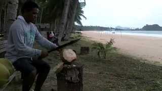 Philippines trip June 2013 part 8 Nacpan Beach Palawan [upl. by Vahe655]