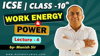 Class 10 ICSE Physics  work energy and power  icse [upl. by Nnaoj]