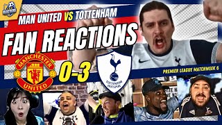 SPURS FANS REACTION TO MAN UNITED 03 TOTTENHAM  2425 PREMIER LEAGUE [upl. by Aisha69]