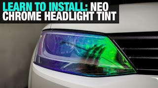 How To Install Neo Chrome Headlight Tint Film quotDIYquot [upl. by Alda]