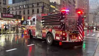 FDNY Engine 54 and Battalion 9 Responding [upl. by Enitram650]