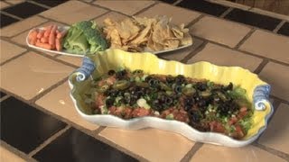 SevenLayer Mexican Dip Recipe With Refried Beans  Southwestern Cooking [upl. by Kiley370]