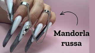 MANDORLA RUSSA 💅🏼 FACCIAMOLA INSIEME DOPPIO MURETTO E SWAROVSKIMakolina95 [upl. by Enomad]