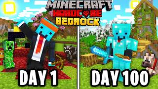 I Survived 100 Days in Bedrock Minecraft Hardcore [upl. by Thomas]