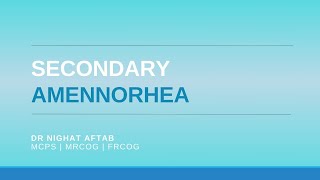 Understanding Secondary Amenorrhea Causes Diagnosis and Treatment Explained  AZ OBGYN [upl. by Gretta57]